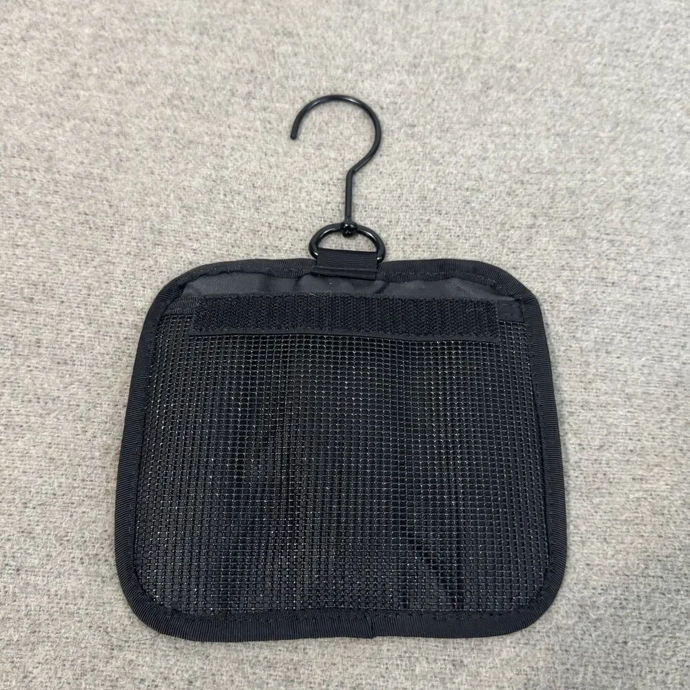 LL Bean Hanging Organizer Toiletry Bag Travel Small Mirror 8.5X8X3 Black NWOT